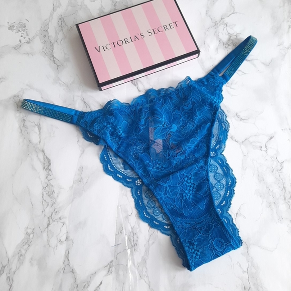 Victoria's Secret Other - Victoria Secret VERY SEXY Bombshell Shine Strap Brazilian Panty Blue